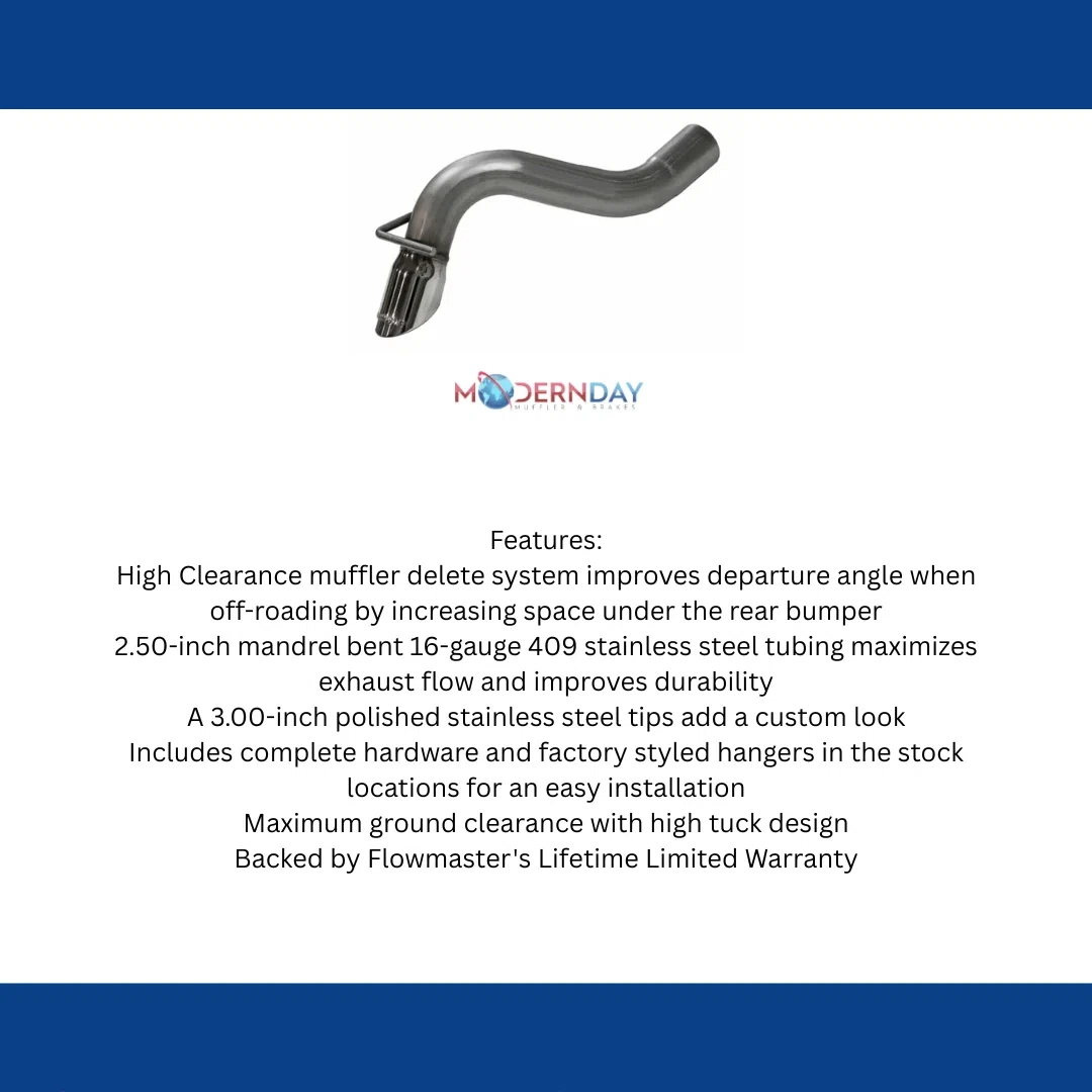 2021-2026 Ford Bronco Axle-Back Exhaust Flowmaster Stainless Steel